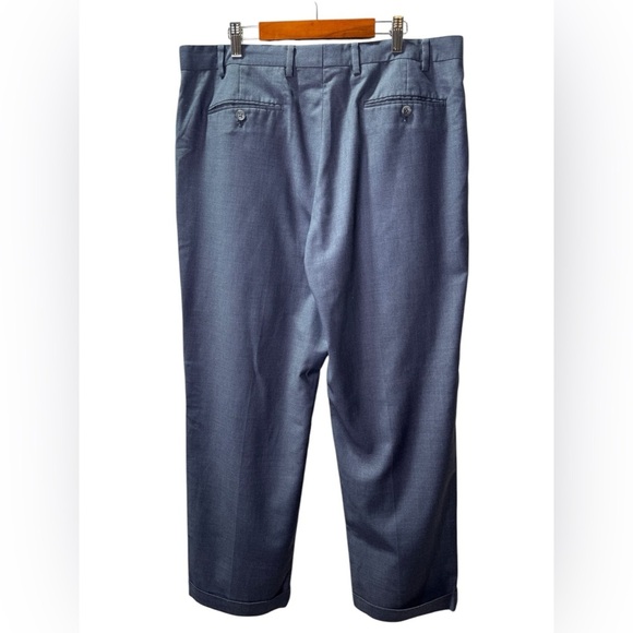 Lauren Ralph Lauren Pants Mens 36W X 30L Charcoal Blue Herringbone Straight Leg - Picture 5 of 10